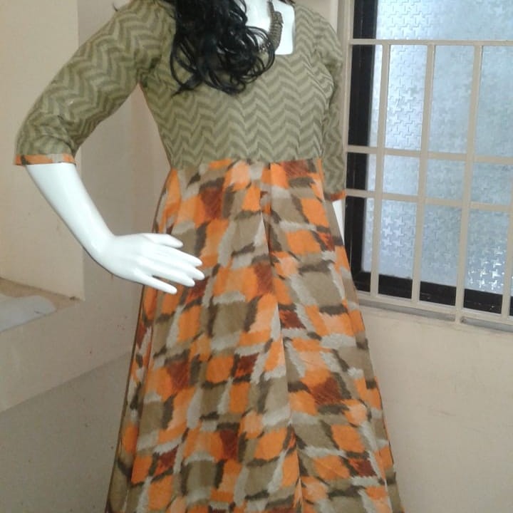 Fashion designing student Mrs. Revathy Selvan | Stylish frock
